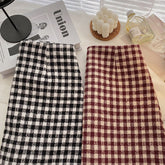 Minifalda de tweed a cuadros